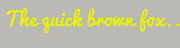 Image with Font Color E6F405 and Background Color BAB9B4